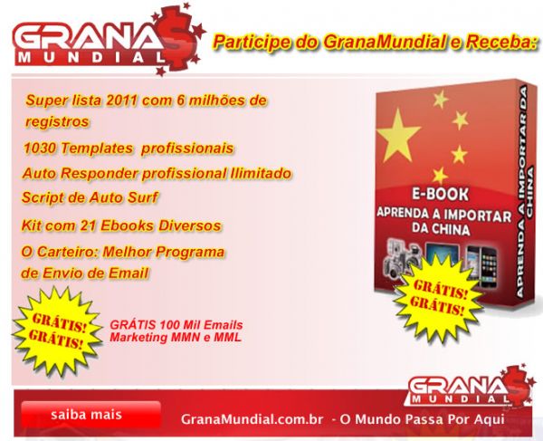 PARTICIPE DO GRANA MUNDIAL E RECEBA TODA SEMANA